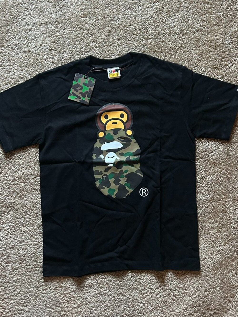 Bape Baby Milo Camo Tee Size Medium